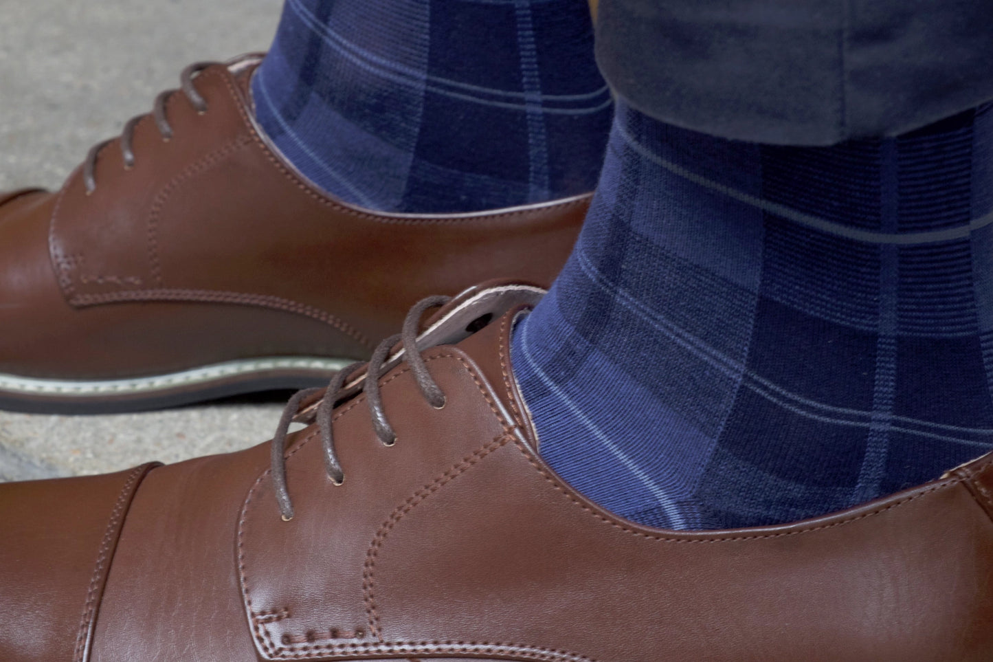 Wallace Blue Tartan Socks