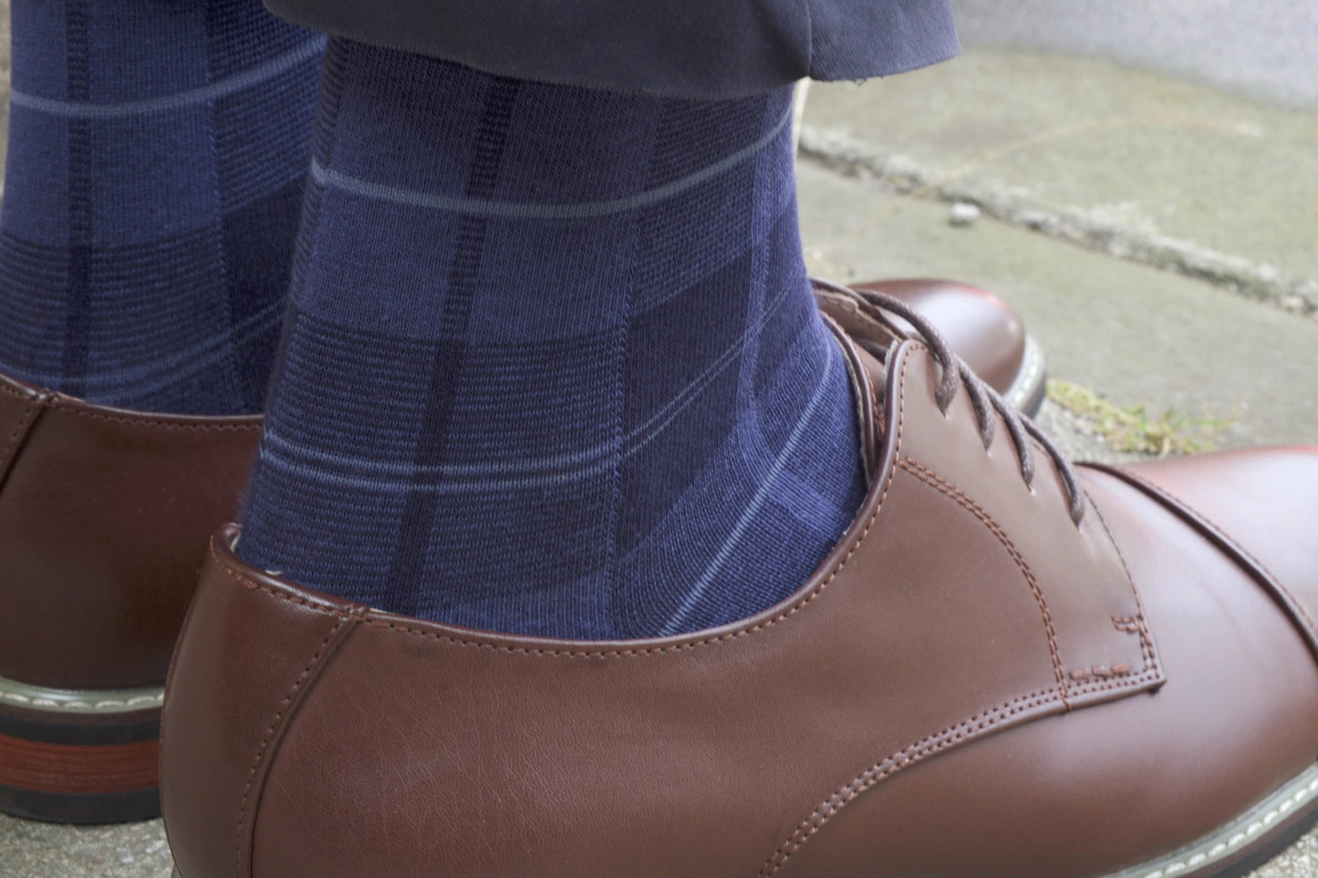 Wallace Blue Tartan Socks