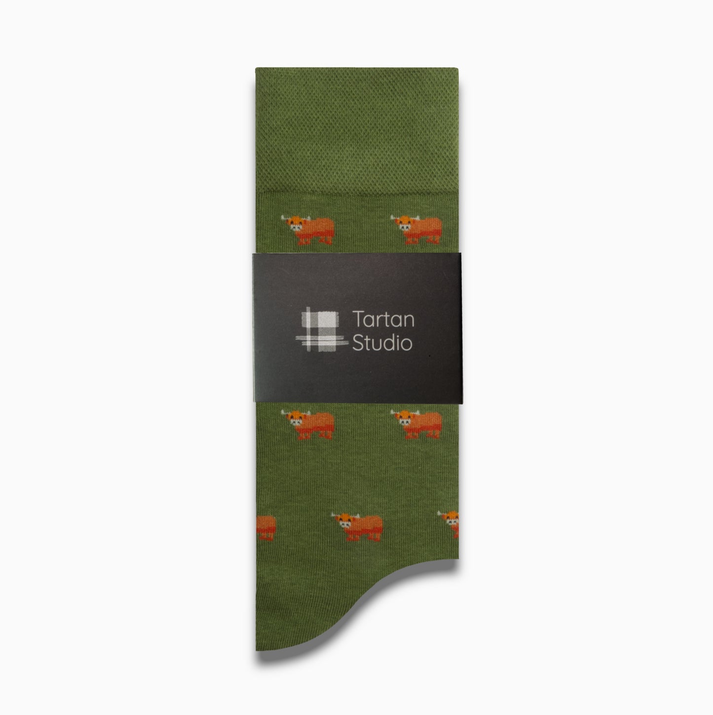 highland cow socks edinburgh scotland green cotton gifts for men