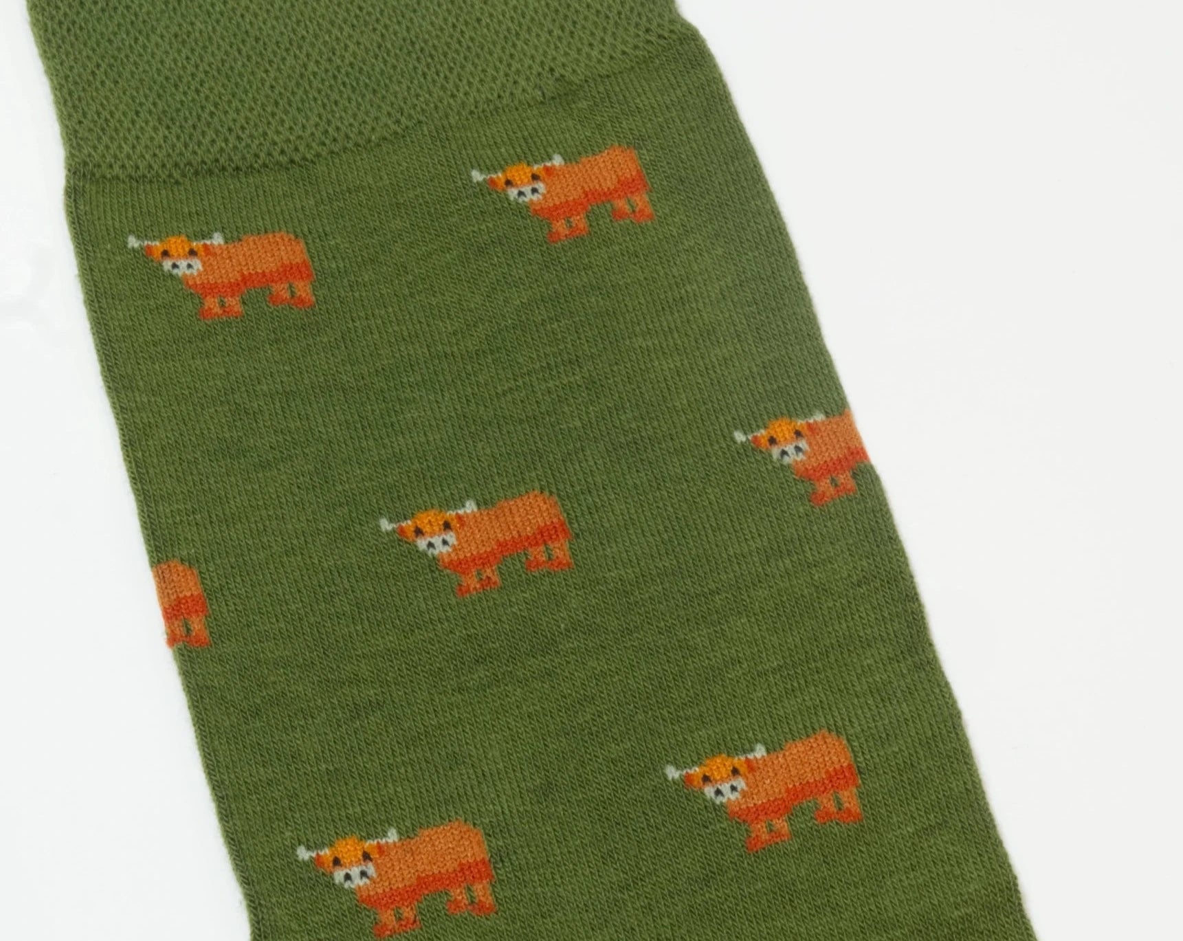 highland cow socks edinburgh scotland green cotton gifts for men