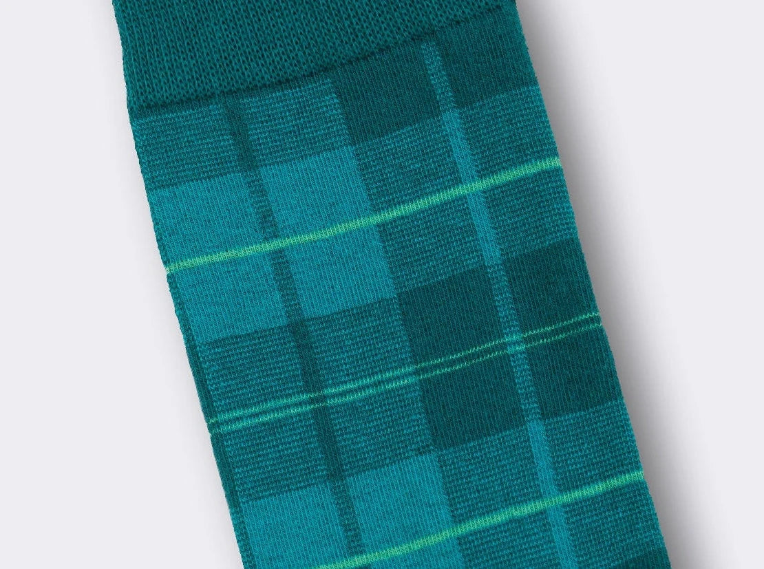 Wallace Teal Tartan Socks