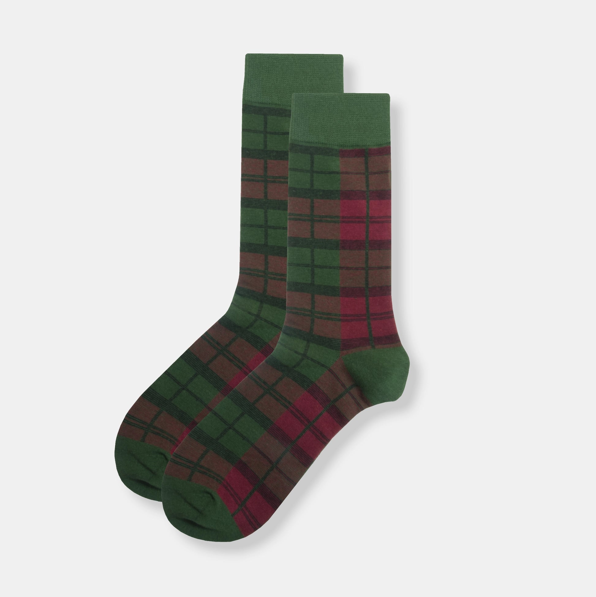 red green tartan socks clan lindsay lindsey unique gift for men him