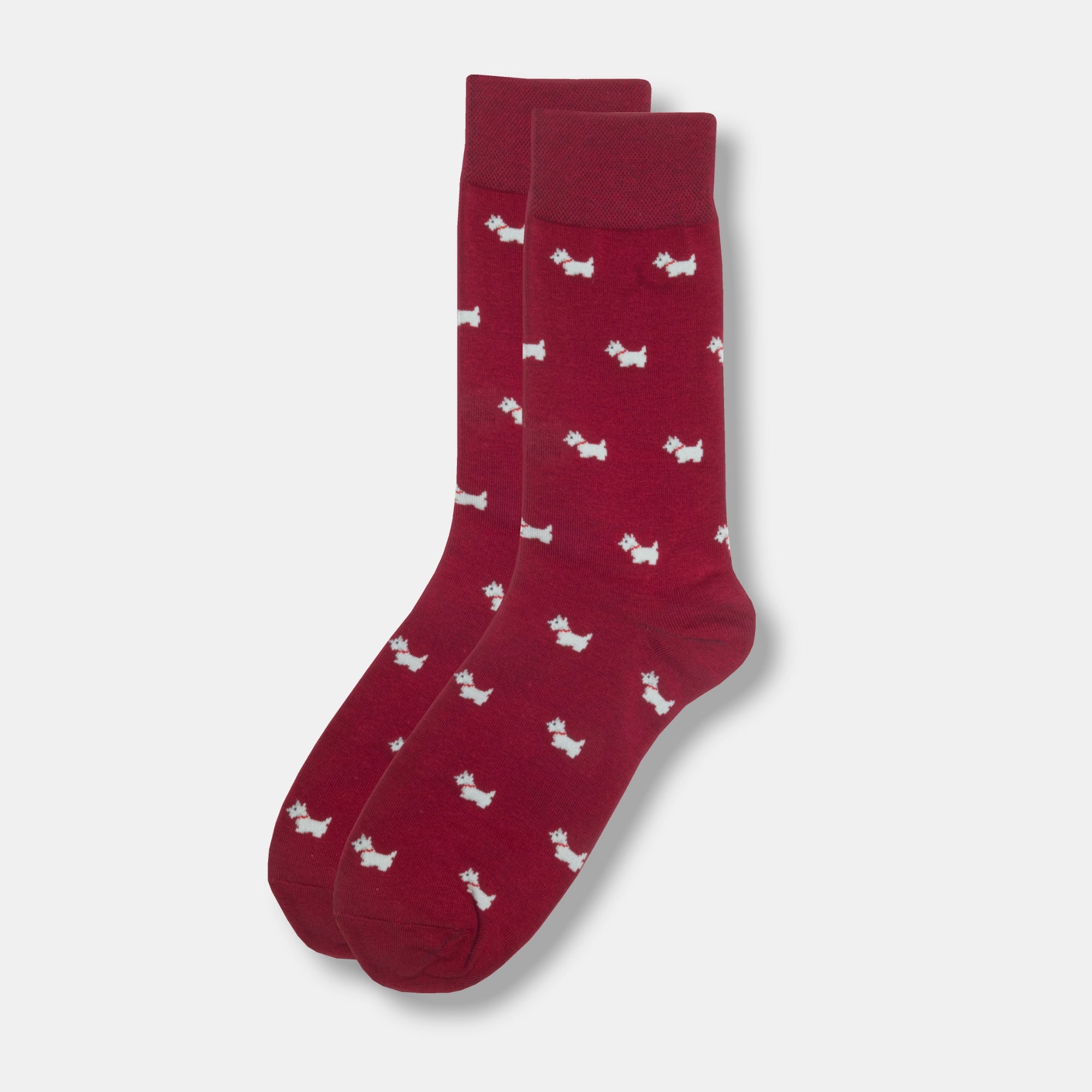 red scottie dog socks unique gift for him scotty animal fun cotton